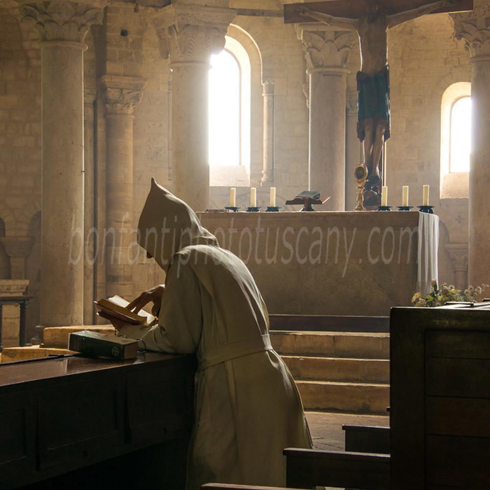 sant'antimo abbey - a praying monk.jpg